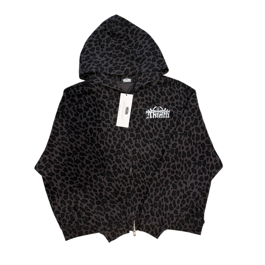 LEOPARD PRINT ZIP UP
