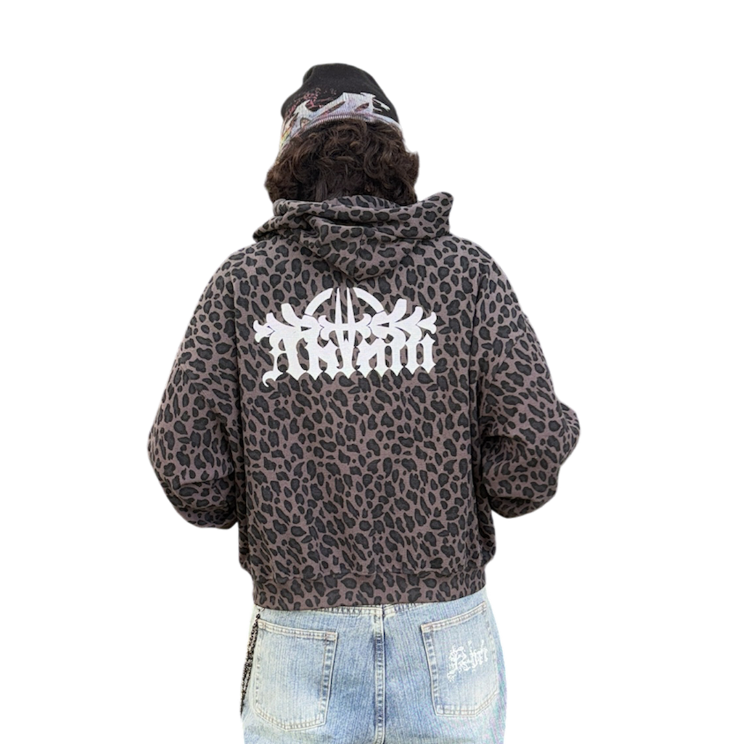 LEOPARD PRINT ZIP UP